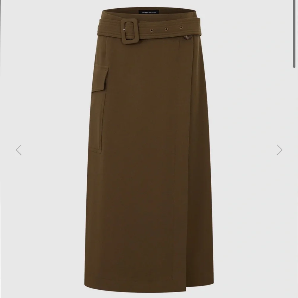 Elegant Brown Midi Skirt - Picture 2 of 9